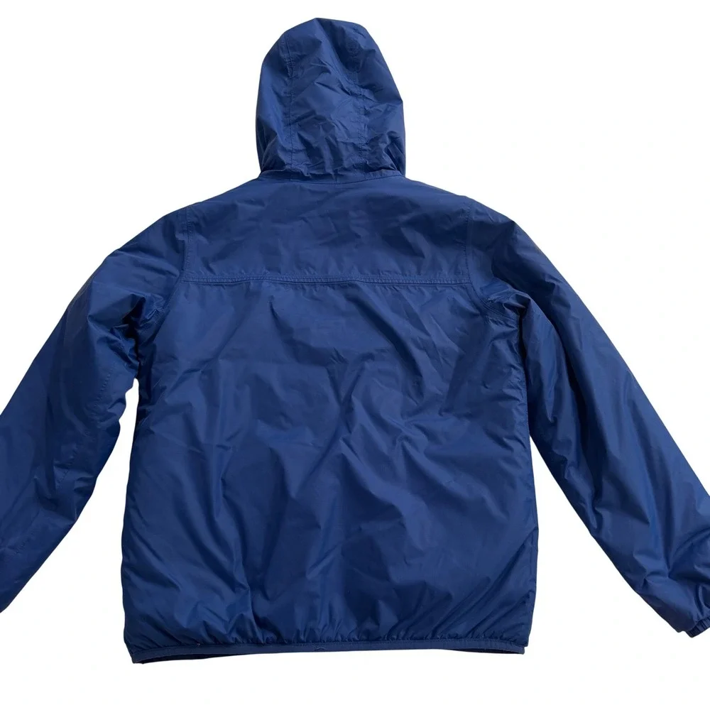 K Way Kids Reversible Blue Sherpa Lined‎ Hooded Jacket Size 12 Years